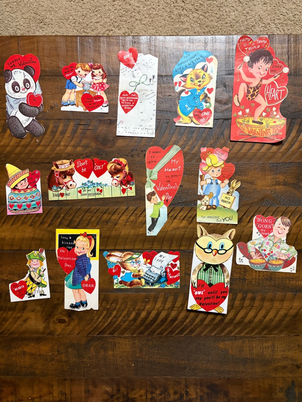 Vintage 60’s Valentines Lot of 14 - Pre-used